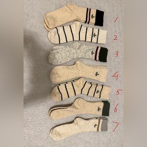 Vivienne Westwood Cream and Black Striped Socks